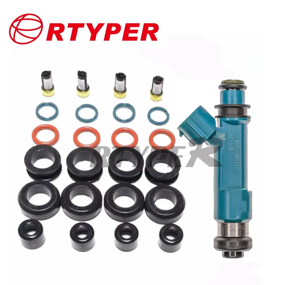 

4Sets Injector Repair Kits MicroFilter Oring Plastic Gasket For Mazda2/3 Ford Fiesta 1.5L L4 297500-0460