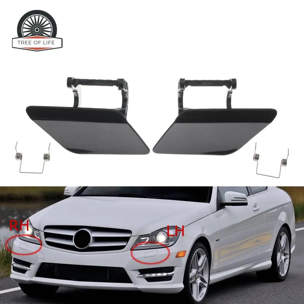 A2048804324 A2048804224 Car Front Bumper Headlamp Washer Nozzle Cover Sprayer Cap For Mercedes Benz C-Class W204 C250 C350