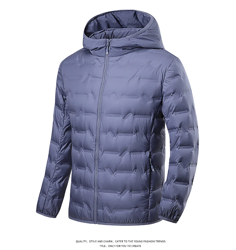 EUMERGX Herren Daunenjacke Winter Warme Entendaunen Leichte Polsterjacke Camping Klettern Trekking Graphen-Futter Mantel – Detail 20
