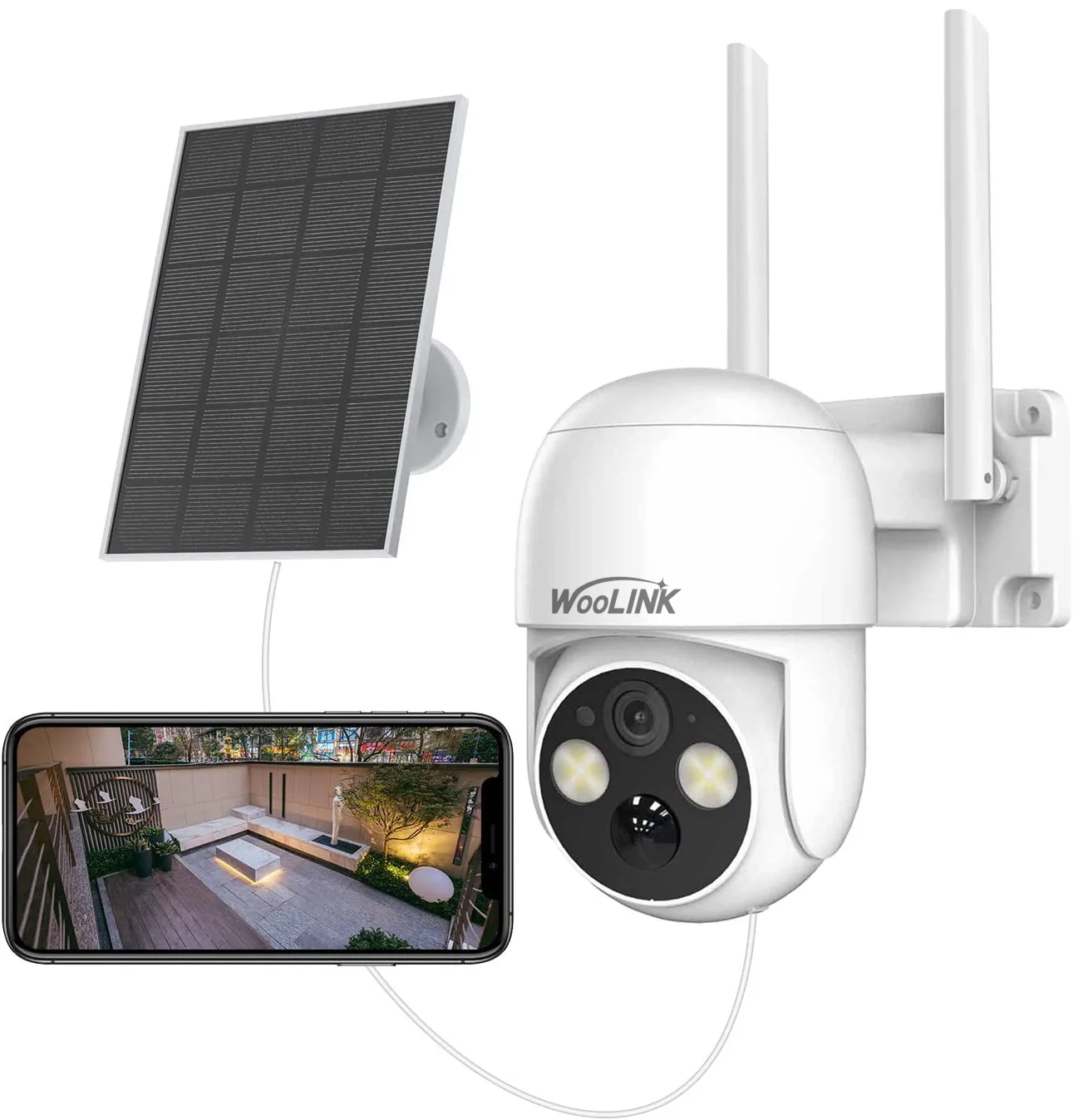 

WiFi Solar Camera PTZ Outdoor Wireless Solar Battery Power Camera 4MP HD Pan/Tilt Zoom Home Security Camera Surveillance Monitor