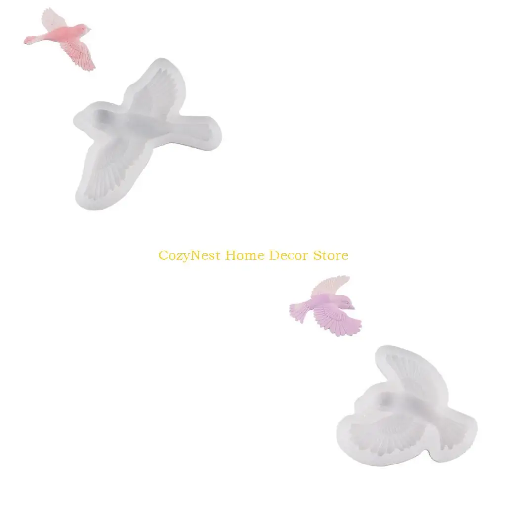 

92MF Wall-Decor Silicone Resin Mold 3D Birds Epoxy Casting Mold Aromatherapy Gypsum Mold Animal Cake Decoration Resin Molds