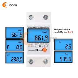 DDS667 AC110V 220V Digital Single Phase Energy Meter Tester Electricity Usage Monitor Ampermeter Power Voltmeter  Energy Meter