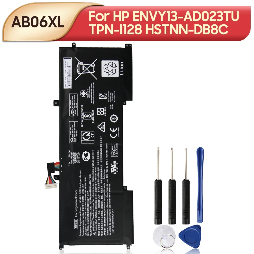 

Оригинальный сменный аккумулятор AB06XL для HP ENVY13-AD023TU HSTNN-DB8C TPN-I128 HSTNN-DB8C 6793 мАч