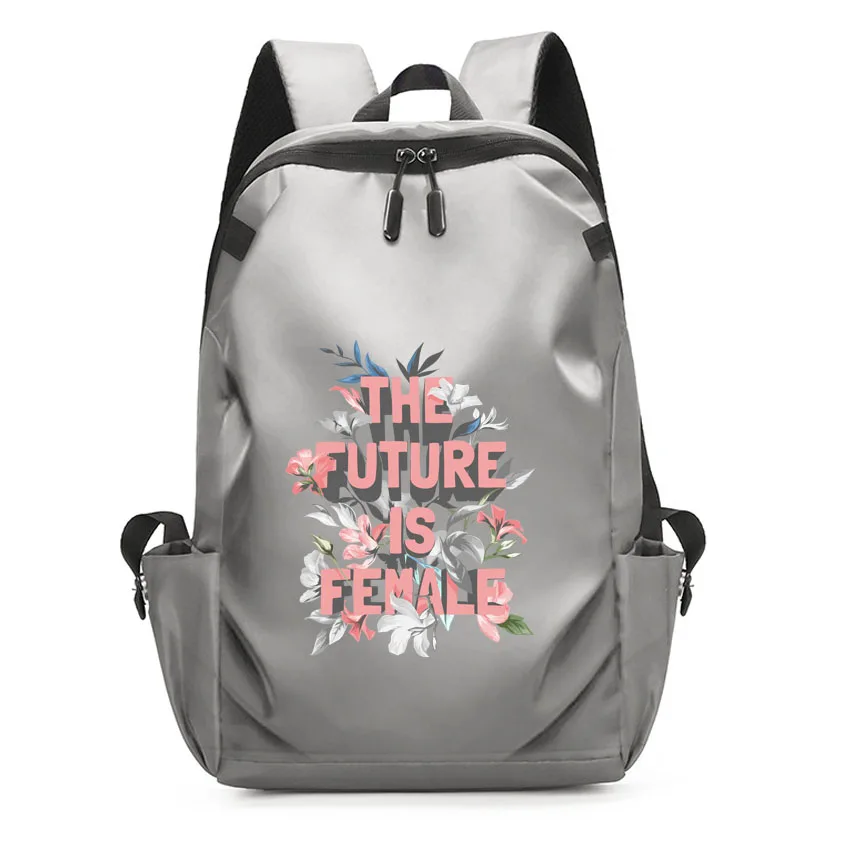 

Korean Versatile Personalized Girls Knapsack Funny Flower And Letter Printed Women's Backpack Hip Hop Harajuku Laptop Rucksack