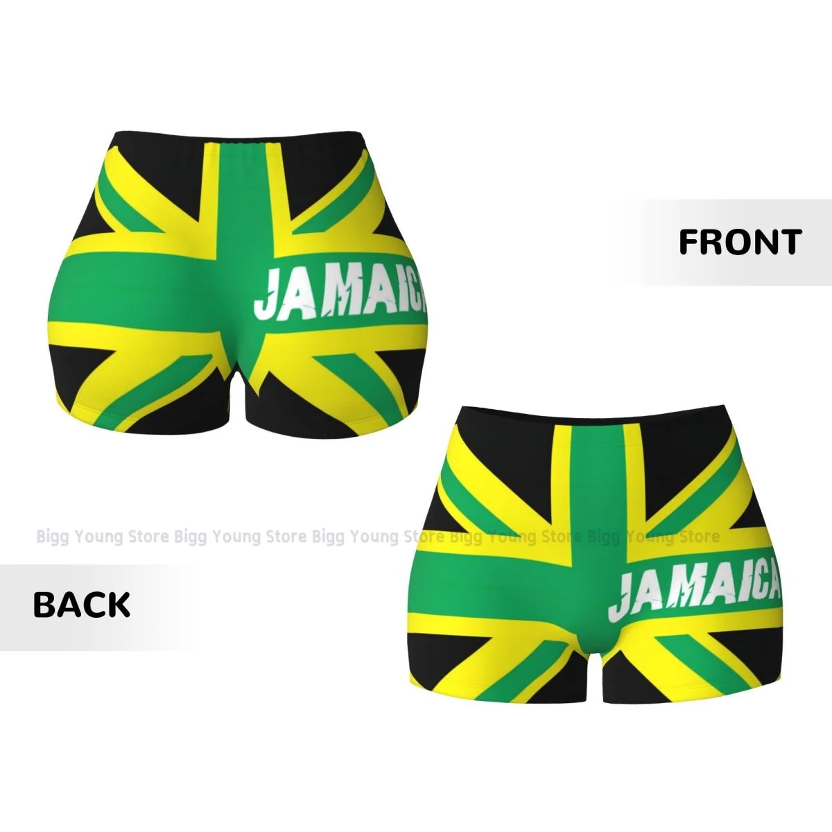 Short de yoga pour femme Style Kingdom de la Jamaïque Scrunch Booty Butt Lifting Confort Fitness Gym Booty Shorts