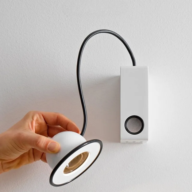 مصمم Minibo الإيطالي الإبداعي المغناطيسي شفط اللوح الأمامي المدخل الدرج الرجعية الجدار مصباح رف الكتب غرفة المعيشة الجدار الخفيفة #2