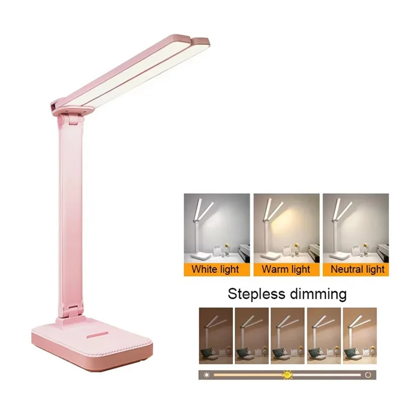 

AA01-LED Desk Lamp 3 Level Dimmable Touch Night Light USB Rechargeable Eye Protection Foldable Desk Lamp