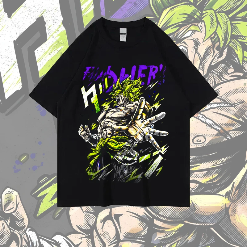 

Anime Dragon Ball Wukong Cotton Short-sleeved Round Neck Loose Casual Printed Men's and Women's T-shirts Retro Cartoon Summer