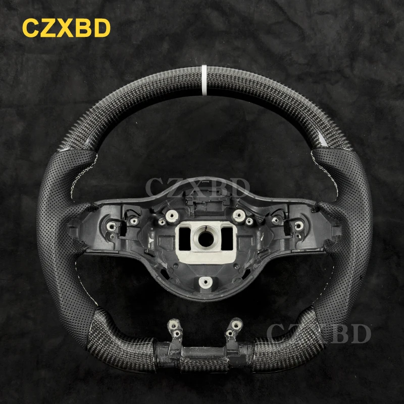 

For Mercedes-Benz 2019-2021 E53 Coupe GT43 G500 W212 C63 S63 E63S GLC Carbon Fiber Steering Wheel High Quality Leather Customize