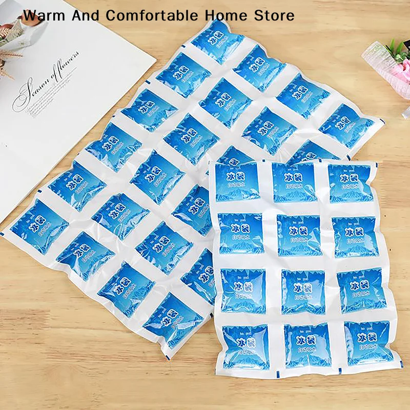 【W】Reusable Gel Ice Bag Automatic Water Absorption Insulated Ice Pack Pain Cold Compress Cooling Bag Food Keep Fresh Ice Pack