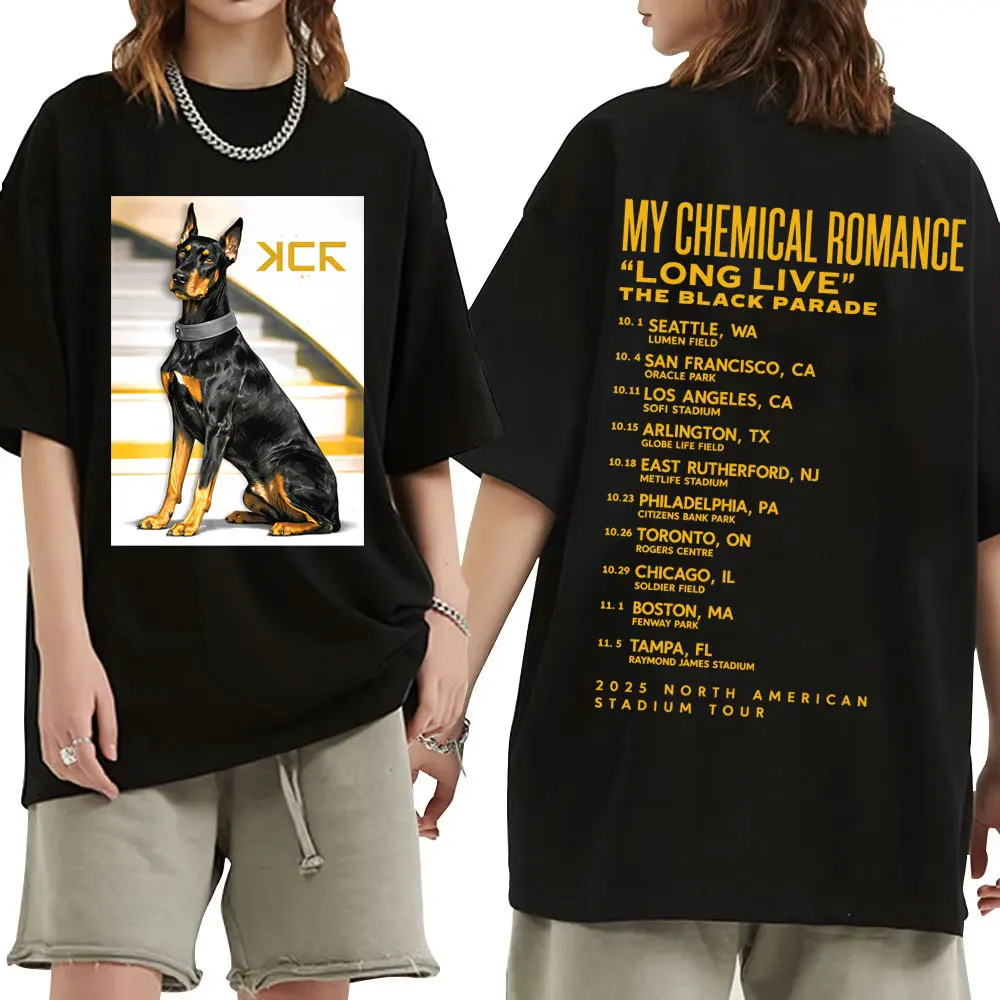

My Chemical Romance Long Live The Black Parade Tour T-shirt Men Women Clothing Retro Punk Emo Rock Band T Shirts Male Streetwear
