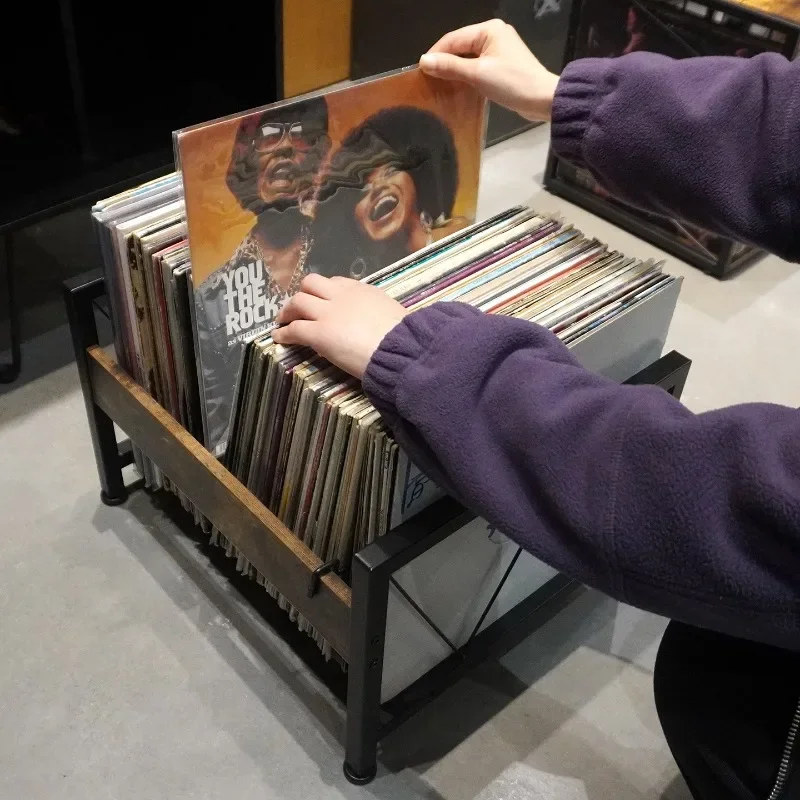 Vinyl Storage Case Multi-purpose LP Holder Record Display Rack Stylish Album Organizer Bin Practical Audio Collection Container