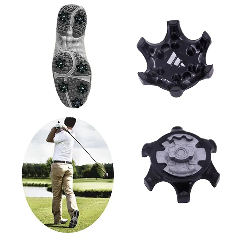 Puntas de Golf de 14 piezas, tornillos de repuesto resistentes al desgaste, en Zigzag, rectangulares, a presión, de giro rápido, accesorios para zapatos de Golf