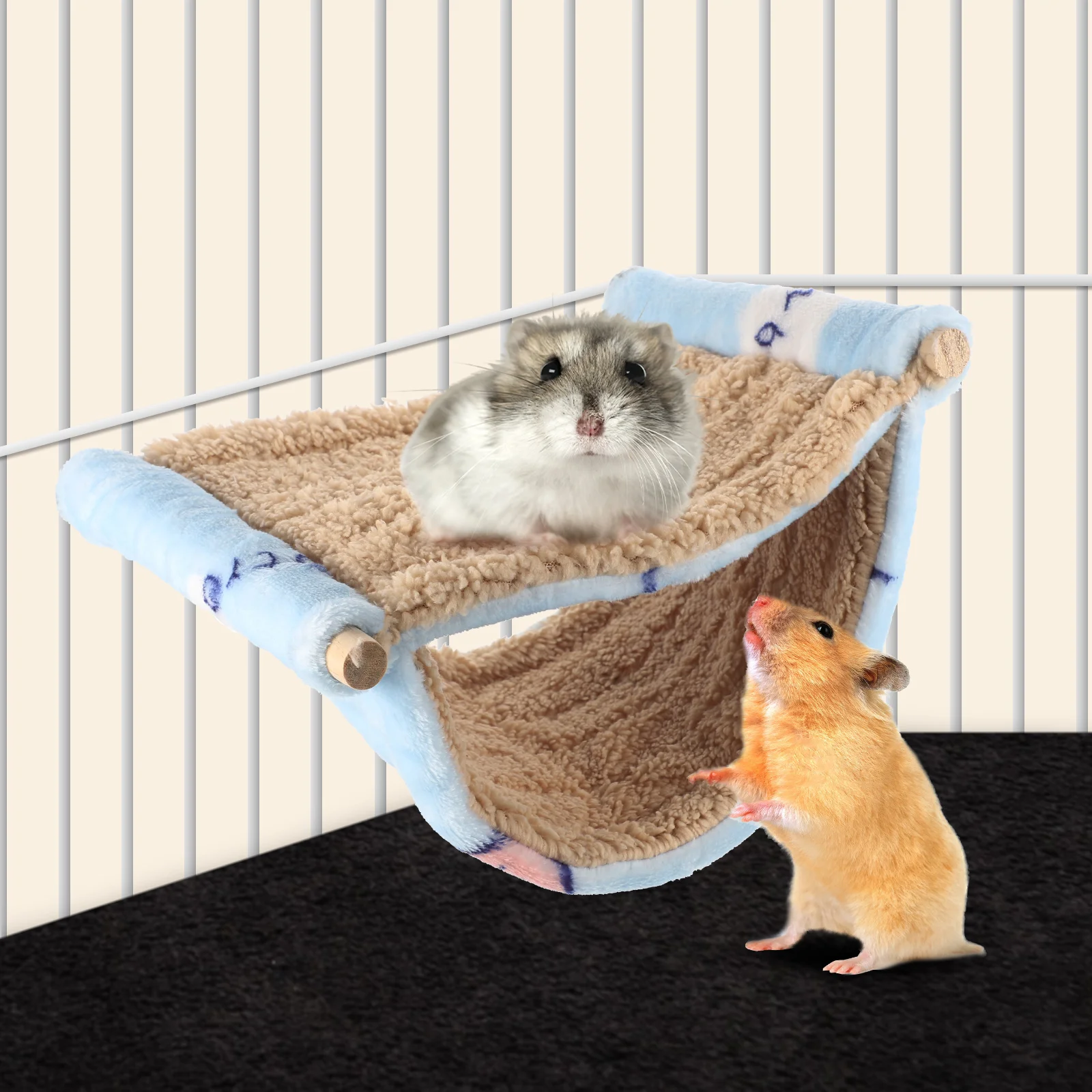 

Double Layer Sleeping Nest Soft Warm Flannel Pet Bed Hamster Cage Suspending Hamster Hammock Winter Comfort Hanging Accessories