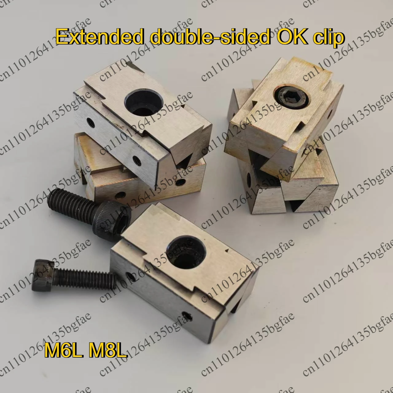 M6L M8L Side Fixed OK Clamp Adjustable Wedge Expansion Fixture CNC Machined Part for Engraving Machine Tabletop Workholding