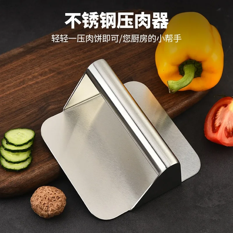 Stainless Steel Smash Burger Press Hamburger Patties Meat Masher Circular Mold for Deli Meats Kitchen Accessories