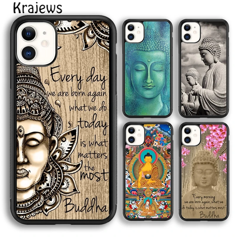 Krajews Buddha Siddhartha Gautama Phone Case Cover For iPhone 16 15 14 plus XR XS 11 12 mini 13 pro max coque Fundas