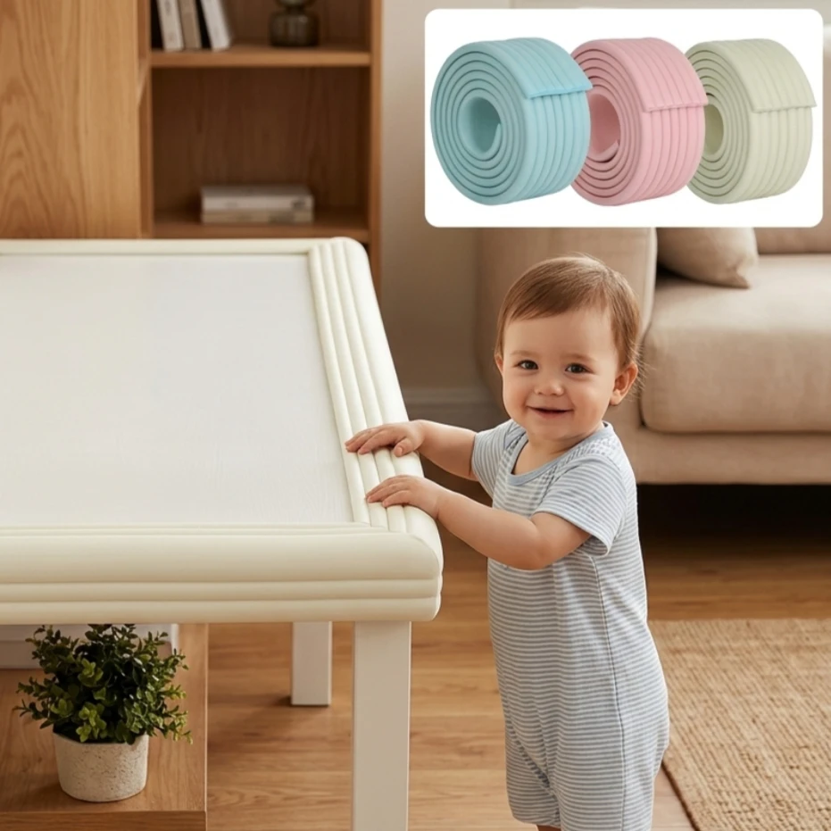 

1pc 2M Self Adhesive Anti Collision Strip Soft Sponge Wall Corner Table Edge Protector Pad