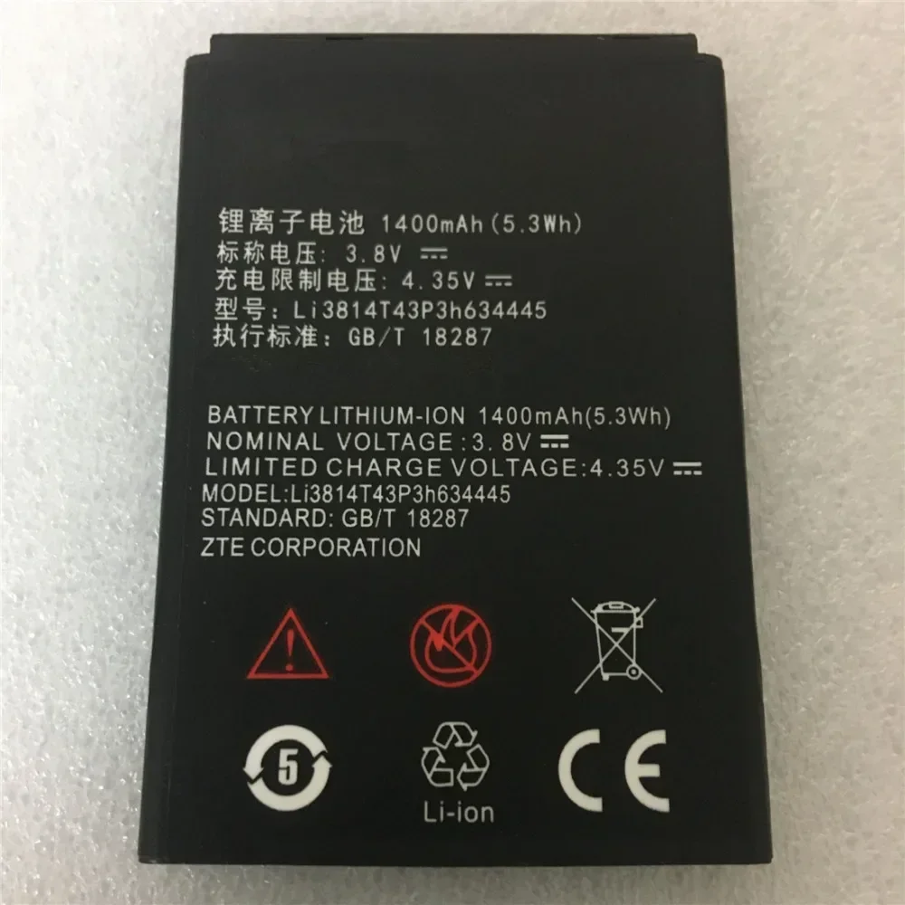 3.8V 1400mAh Li3814T43P3h634445 For ZTE Blade L110 A112 V815W For MTC Smart Start Battery