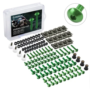 177 Uds tornillos de carenado de motocicleta tornillo de Clip de sujeción para Kawasaki ZX6R ZX7R ZX9R ZX10R 12R 14R Versys 650 Ninja 650R 1000 Z750
