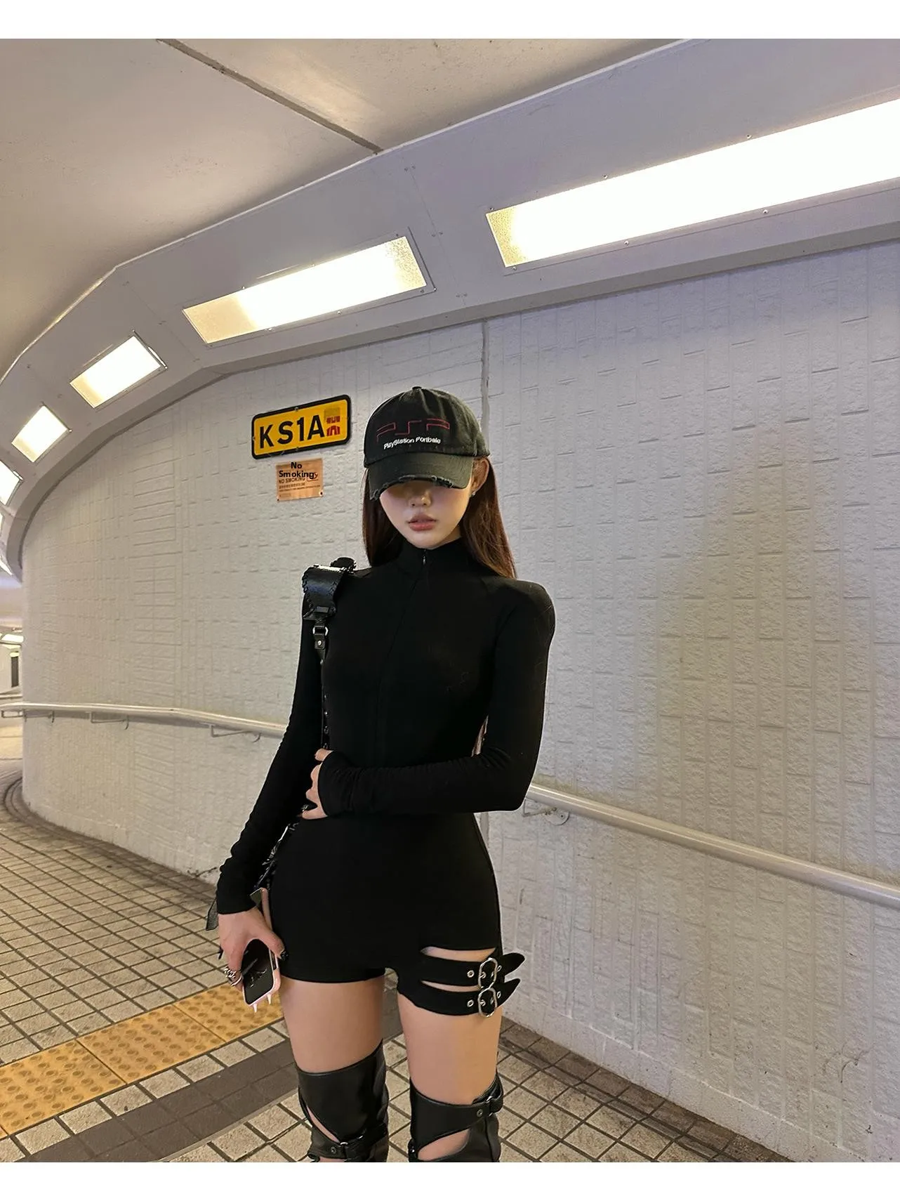 

Sexy Pure Desire Zipper Long Sve Onesie Women's Autumn Winter Slimming High Waist ort Pants Inner Wear Busin Commute