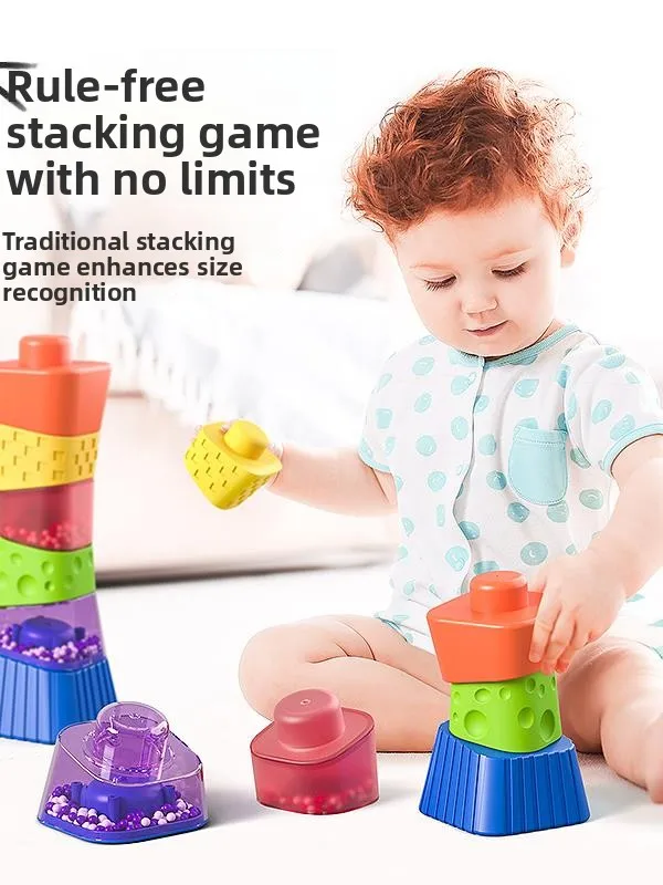 

Rainbow Staing Toys Early Eon Mind Training Baby nce Enhancement Unusual Cross-Border aking Bell Blos