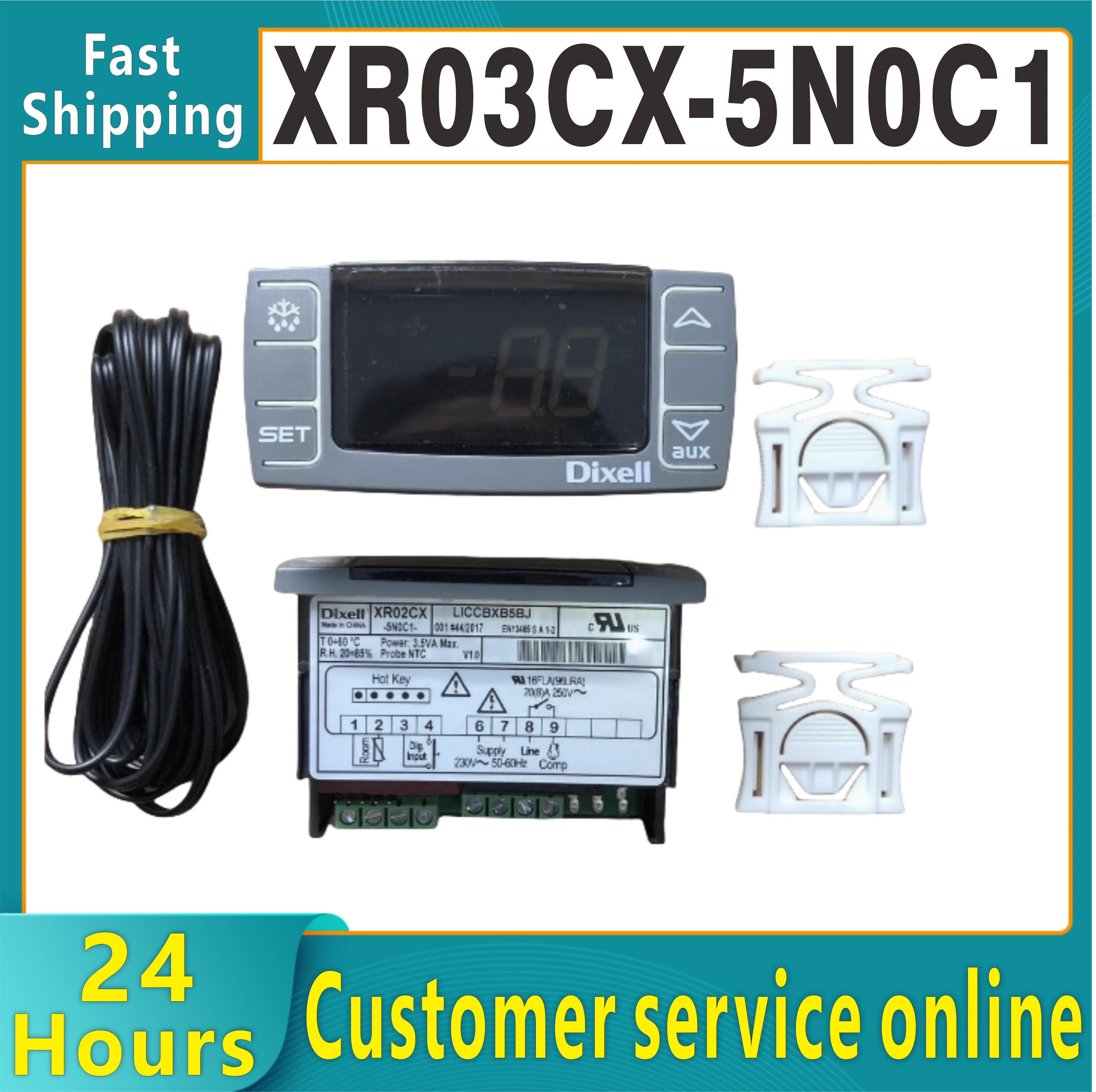 

Термостат DIXELL XR02CX-5N0C1 XR03CX-5N0C1 XR06CX-5N0C1 XR70CX-5N1C3, новый оригинальный термостат с датчиком