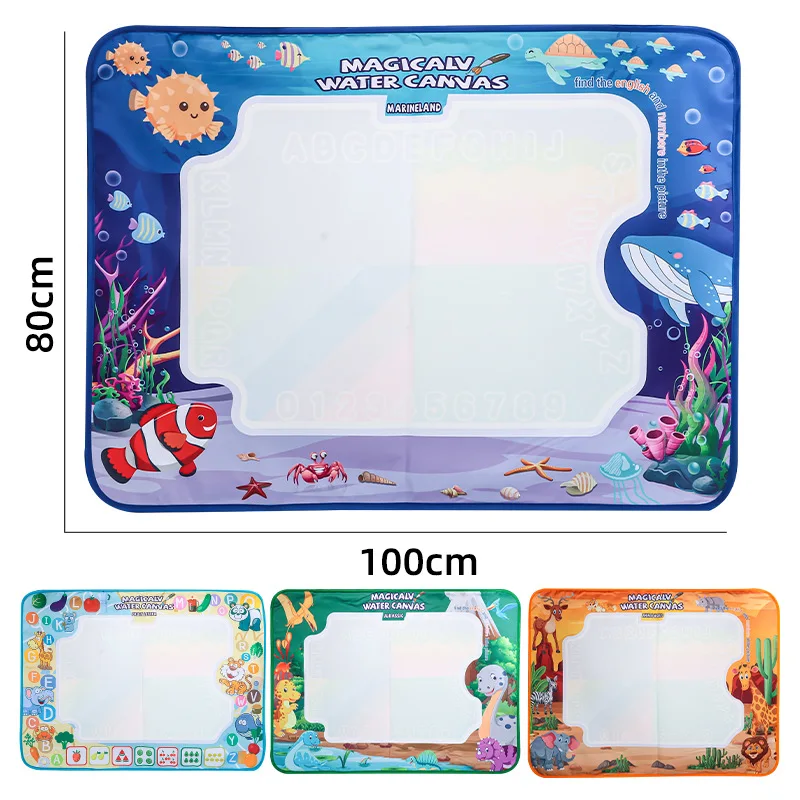 Tapis de dessin à l'eau magique, planche de peinture réutilisable avec stylos, jouets éducatifs Montessori pour enfants, cadeau d'halloween et de noël