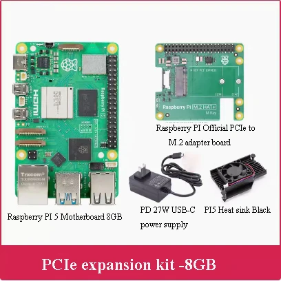 Raspberry PI 5 PCIe expansion kit 8 GB