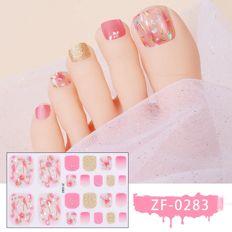 

MEBIS Nail Stickers ZF Threedimensional Drill Toenail Sticker New Nail Art Foot Sticker Craft Crystal Nail Oil Film Toenail Stic