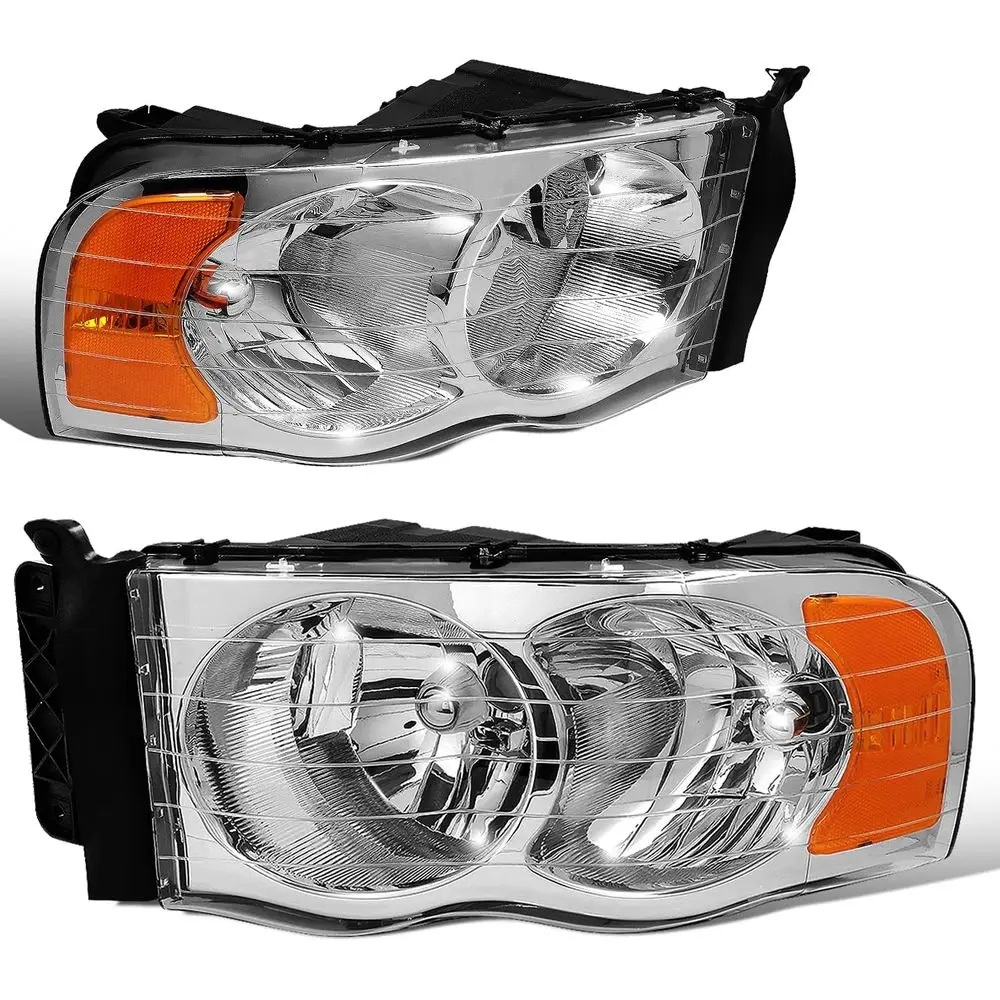 

Amber Corner Headlights for 02-05 Ram 1500/03-05 Ram 2500 3500, Chrome Housing, Left & Right Compatible