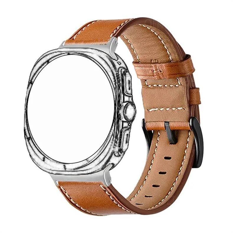 حزام ساعة من الجلد الاصطناعي لهاتف سامسونج جالاكسي 8 كلاسيكي 46 مللي متر سوار قابل للتنفس ساعة جالاكسي 8 44 مللي متر 40 مللي متر ملحقات الساعة