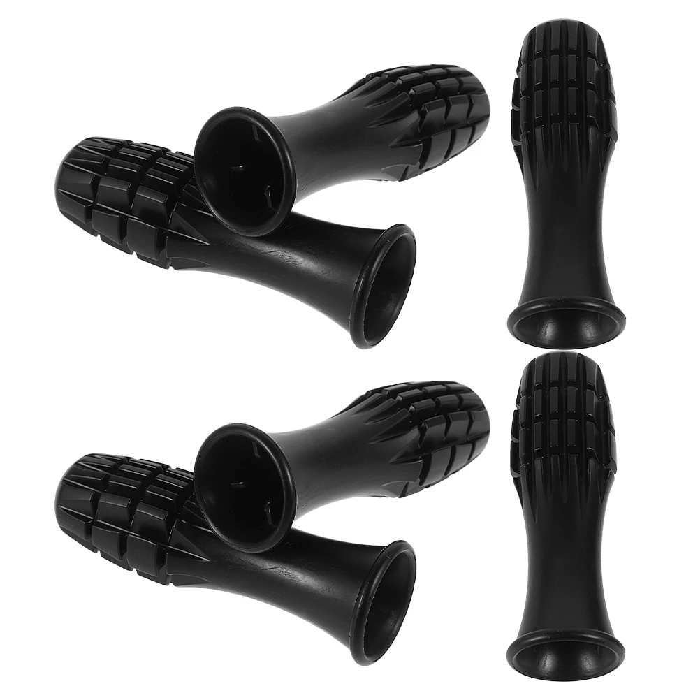 

3 Pairs Handle PVC Grip Table Footballs Handles Black 08M Desktop Football Player Replacement Parts Table Handle Plastic Grips