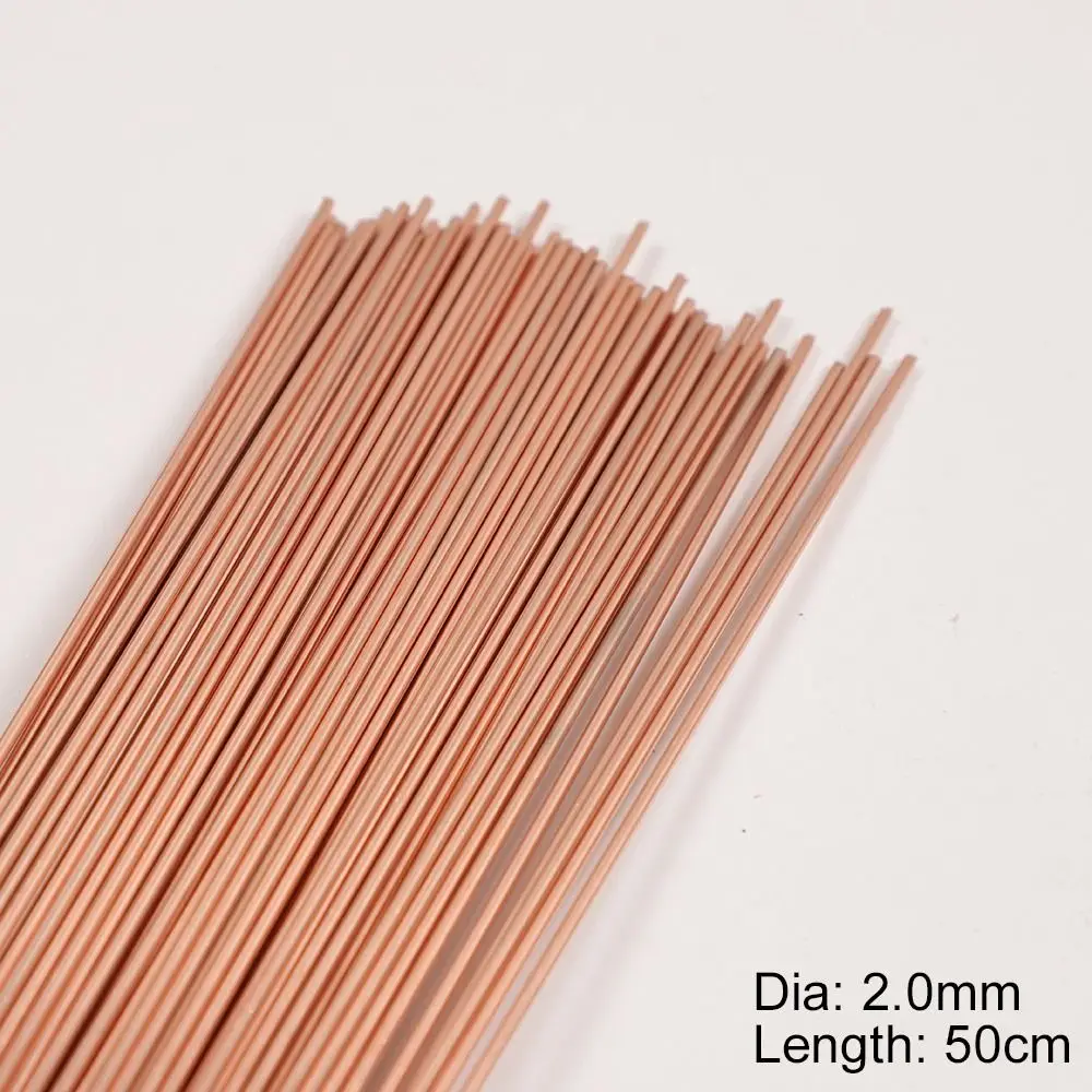 5 قطعة 500 مللي متر سلك لحام البرونزية لحام القطب قضيب لحام لا حاجة لحام مسحوق الفوسفور النحاس #1