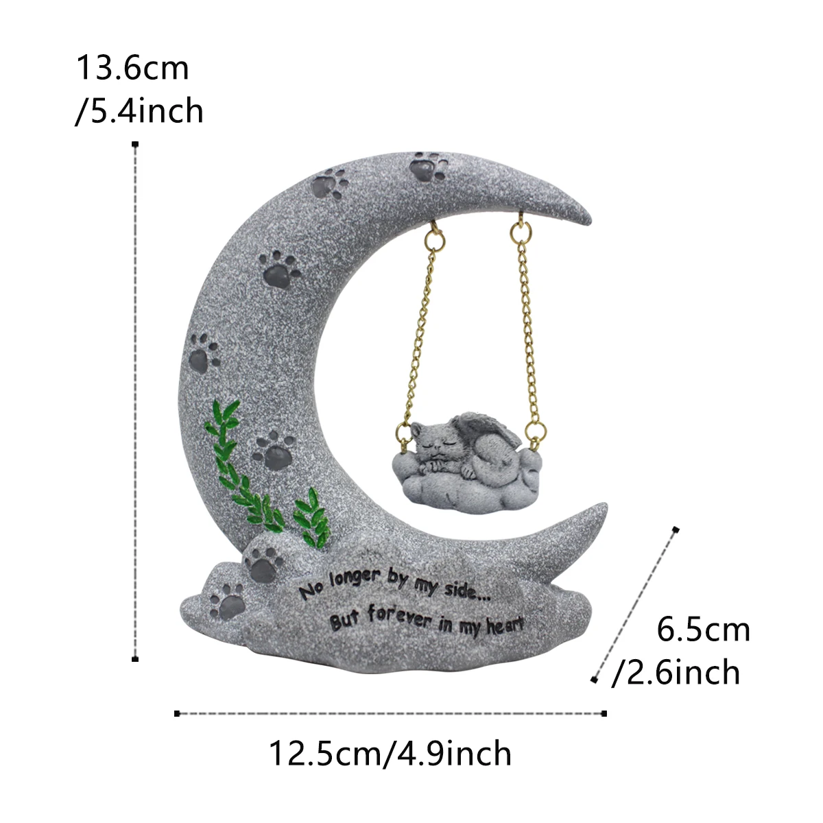 1pc Sleeping Pet Cat Memorial Statue, Pet Memorial Stone For Cats, Angel Cat Memorial Gifts, Cat Passing Away Bereavement Gifts,