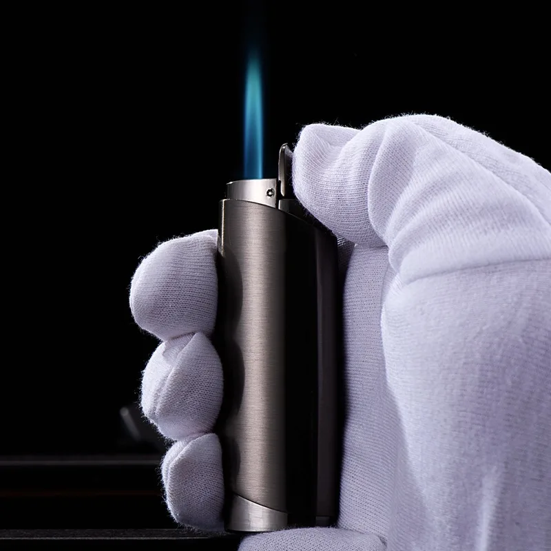 Broad Metal Windproof Cigar Cigarette Lighter Jet Torch Gas Flames Unusual Lighters Smoking Accessory Butane Gadgets for Men