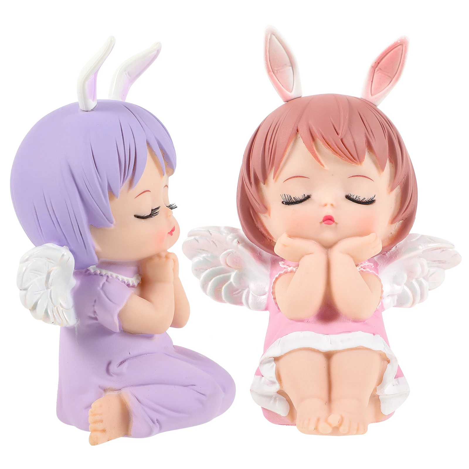 

Decoration Vinyl Girl Figure Topper Birthday Supplies Wedding Decor Mini Model Angel Cake Toppers Lovely Angel Cartoon