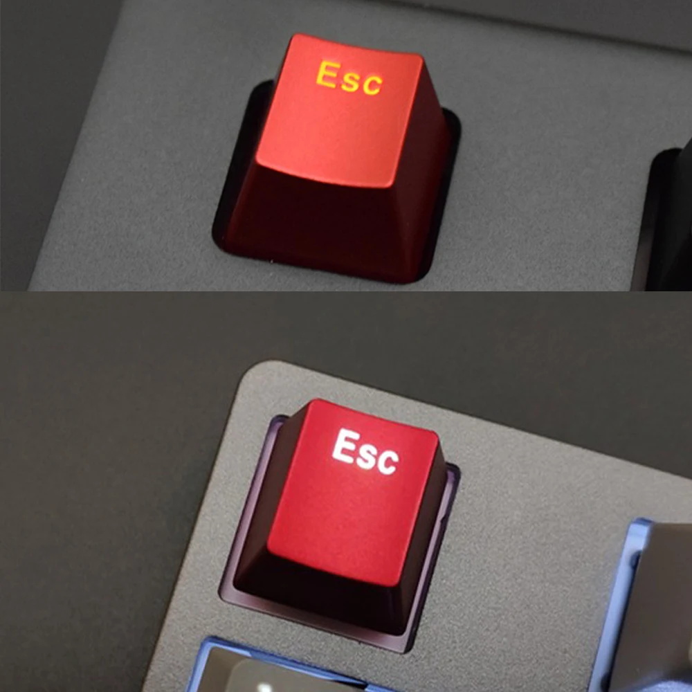 أغطية مفاتيح حمراء OEM غطاء مفاتيح معدني ESC سهم F منطقة لوحة المفاتيح الميكانيكية الخلفية أغطية مفاتيح الألعاب MX WASD أغطية مفاتيح مخصصة