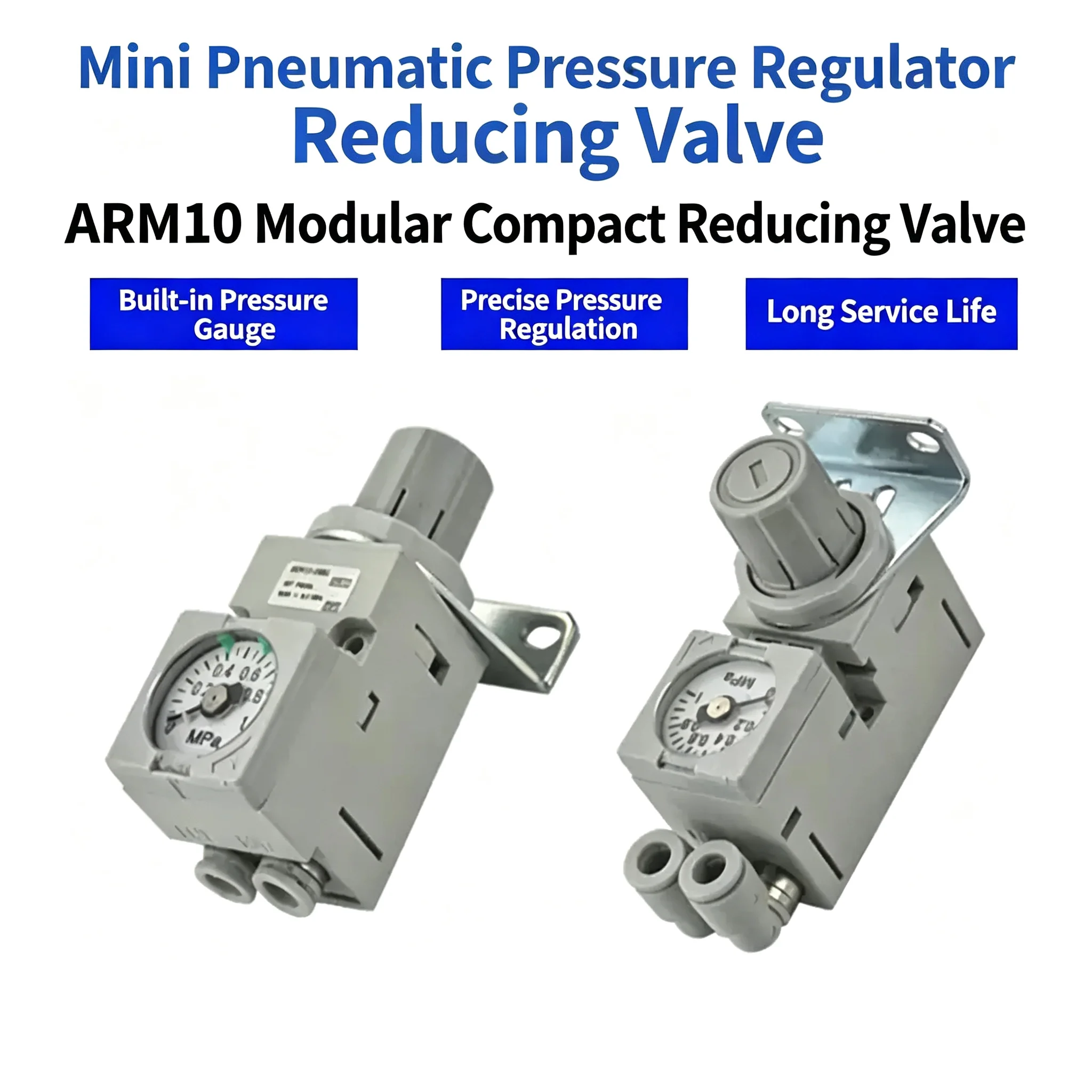 ARM10-10F2 Miniature Pneumatic Small Assembly Pressure Regulating Valve - Compact Pressure Control for Industrial Use
