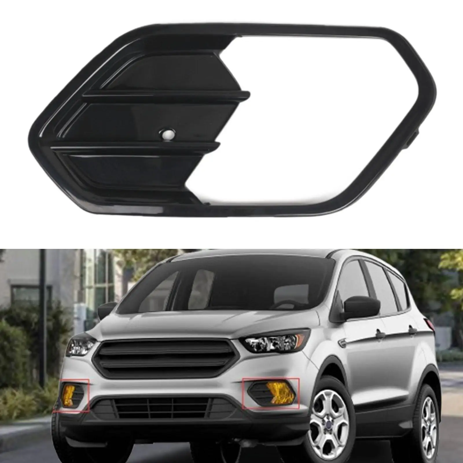 

Right Fog Light Bezel Gj5Z-17K946-aa Accessories Easy to Install Replaces Spare