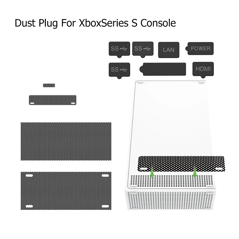 11 шт., комплекты пылезащитных чехлов для игровой консоли, замена для Xbox Series S, пылезащитный чехол для игрового хоста, защитный чехол