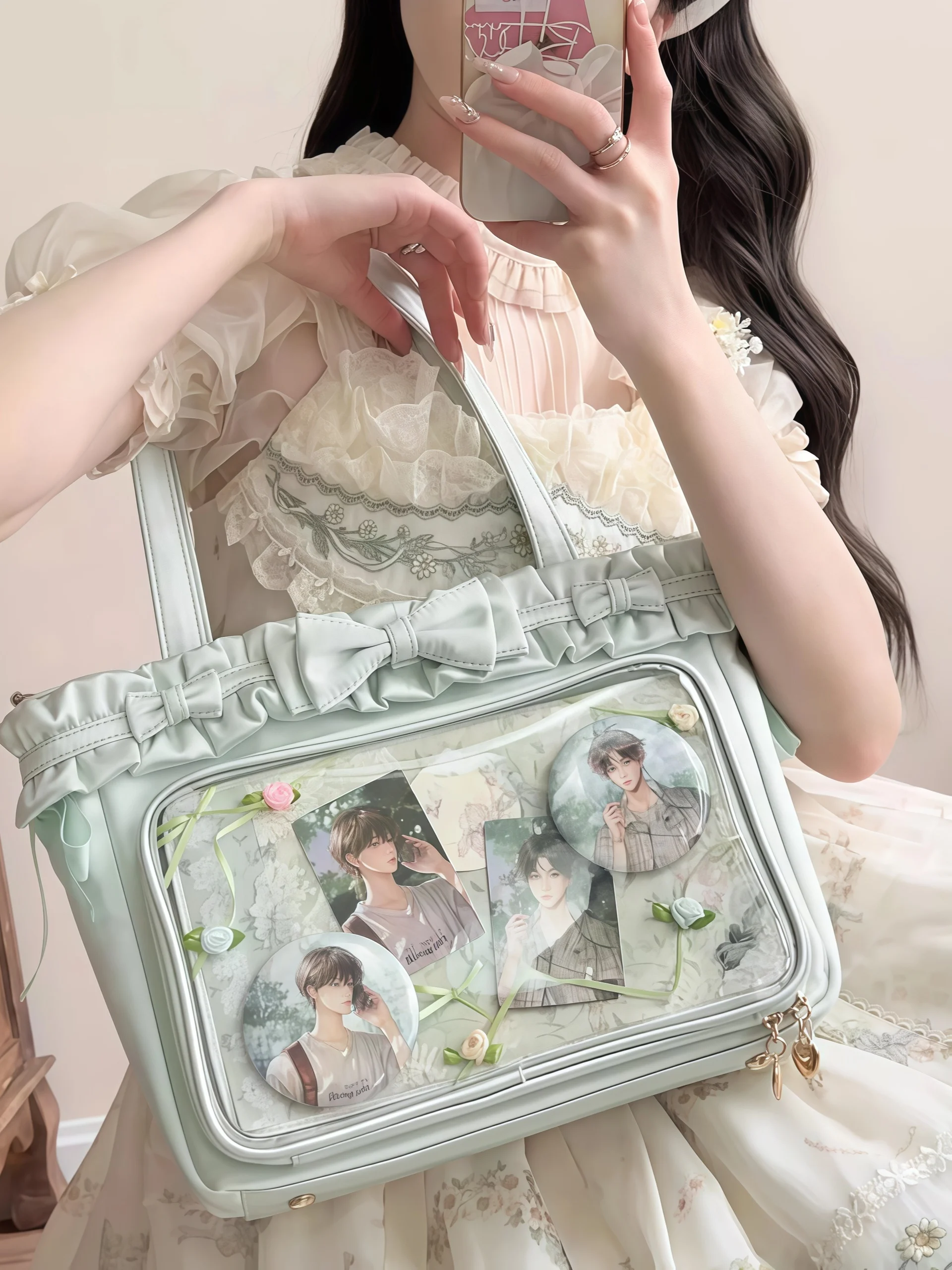

Lolita Tote Women's Bag Crossbody Shoulder PU Solid Color Bags Versatile Women's Bag Handbags for Women