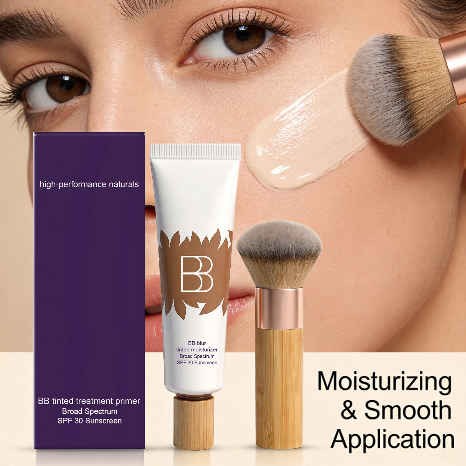 Moisturizing BB Cream Set Even Skin Tone Improve Skin Texture Smooth Skin Color Changing Foundation Pre Makeup Isolation Cream