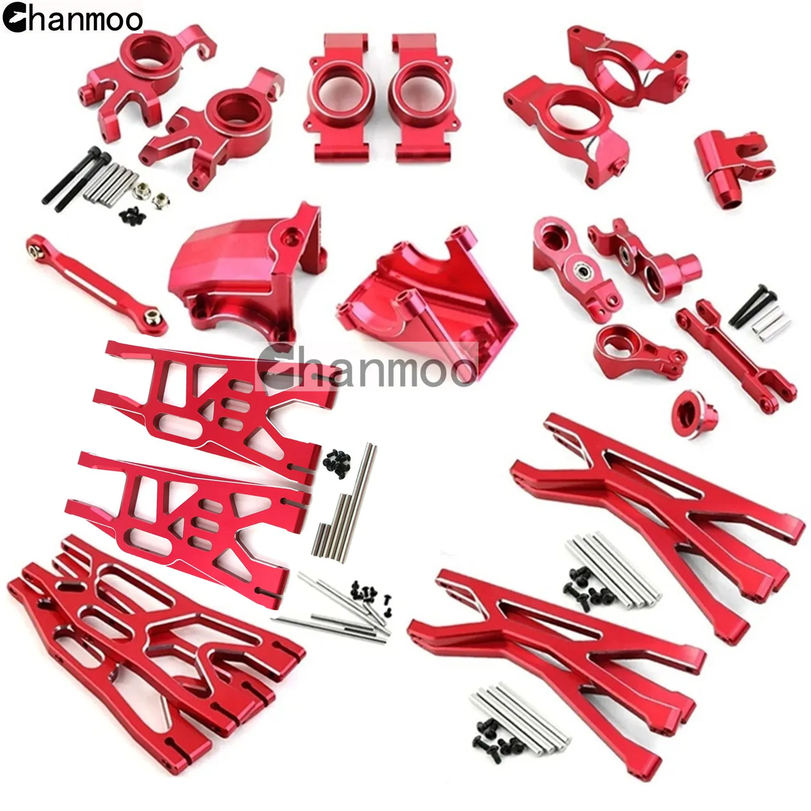 X MAXX Metal Front and Rear Swing Arm Block C Steering Cup Upgrade Kit for 1/5 RC Car Traxxas X-MAXX Big X Metal Parts