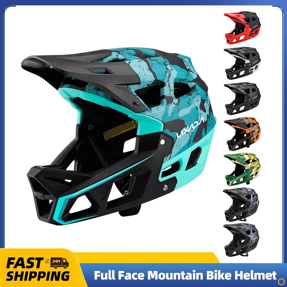 Kask rowerowy górski Full Face Kask MTB dla dorosłych wyścigowych z daszkiem i ponad 31 otworami wentylacyjnymi dla mężczyzn/kobiet
