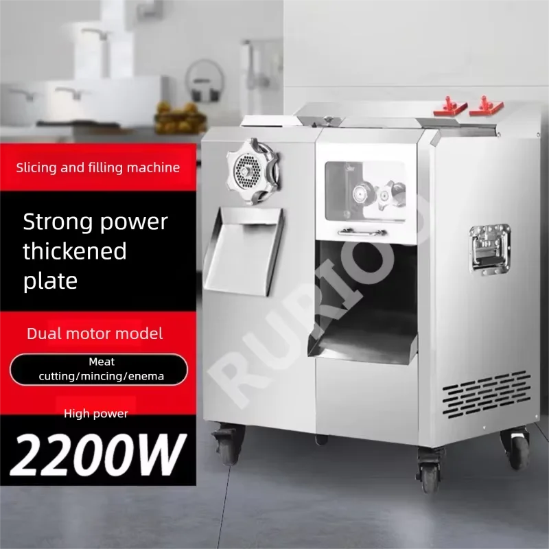 Hot Selling Multipurpose Beef Chicken Sausage Stuffer Machine Meat Slicing Shredder High-Performance Motor for Breast Slicer