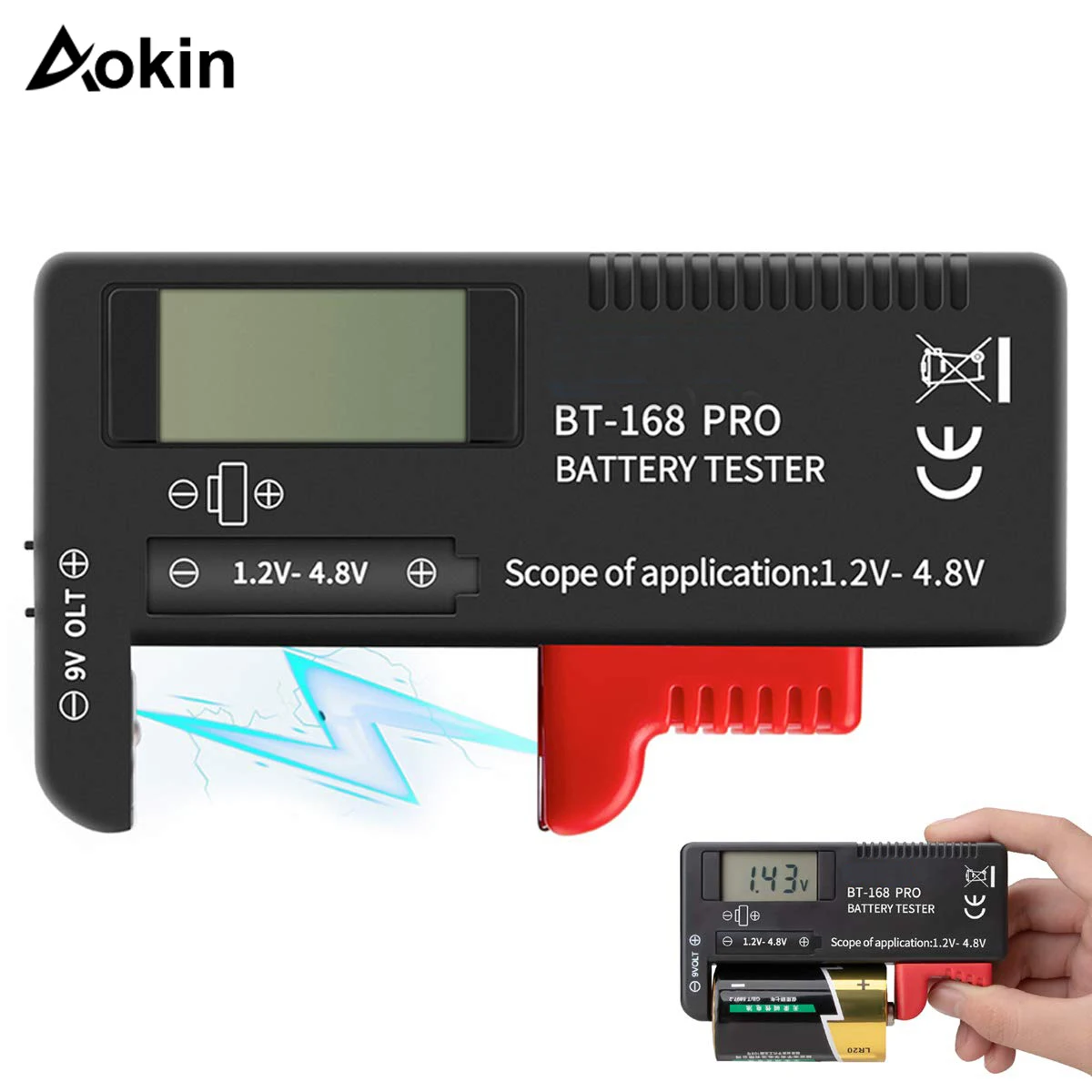 BT-168 PRO Digital Battery Capacity Tester Universal Battery Tester Battery Capacity Tester Battery Testing Tool