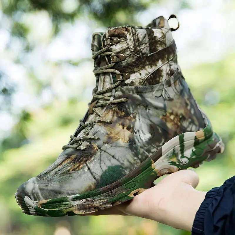 Men's Jungle Desert Boots High Cut Training Boots Heavy Duty Hiking Shoes Outdoor Boots