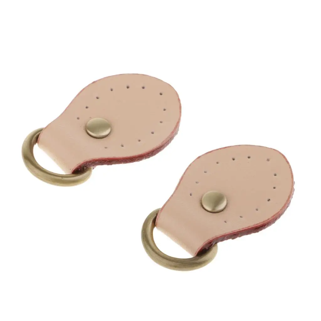 Pack of 2 PU Leather Handle Snap Buckles for Handbag Fastener Closures Making Accessories/Replacement