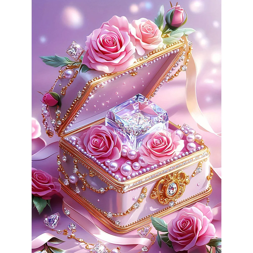 EverShine DIY Diamant Stickerei Rose 5D Vollbohrer Diamant Kunst Malerei Kit Box Mosaik Blume Handwerk Für Erwachsene Dekor Für Zuhause